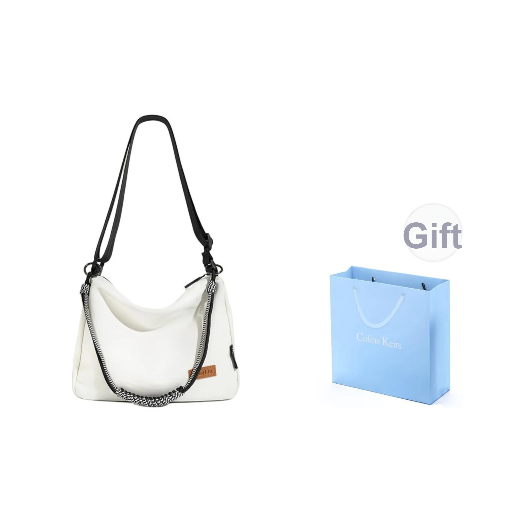 COLINS KEIRS Холст Повседневный Коммутирование Путешествие Портативная Сумка через плечо Сумка на плечо Обычная Женская Белая