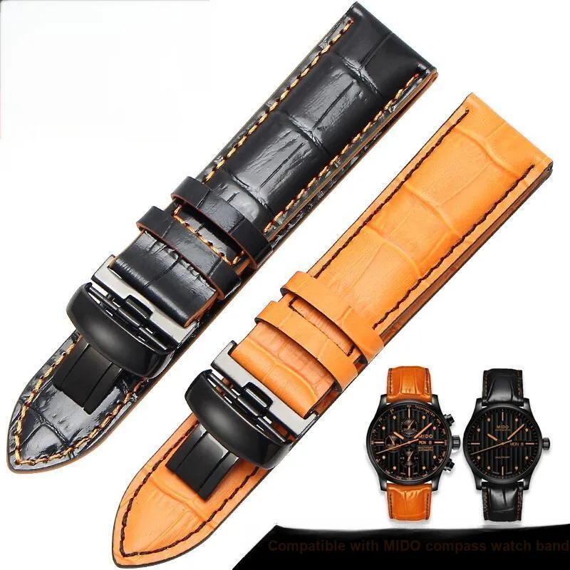 FUDIEN Watch Bands Mido Compatibility 190mm Cowhide Leather Material-6