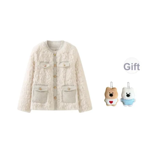 GHPC Белый Женские Бархатные Куртки