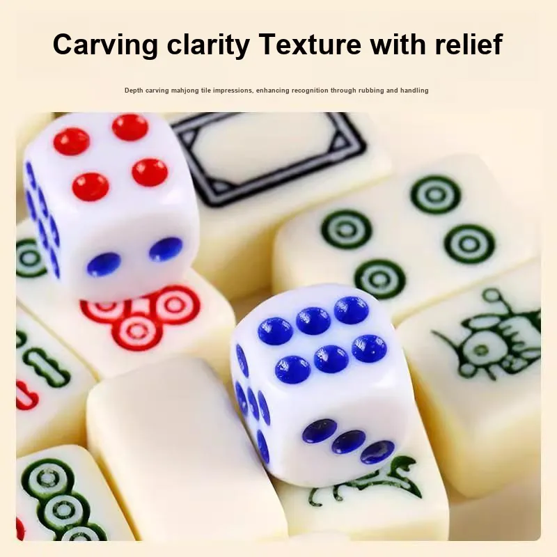 MENGLONG Mini Mahjong Hand Crafted Mini Trumpets Board Games-4