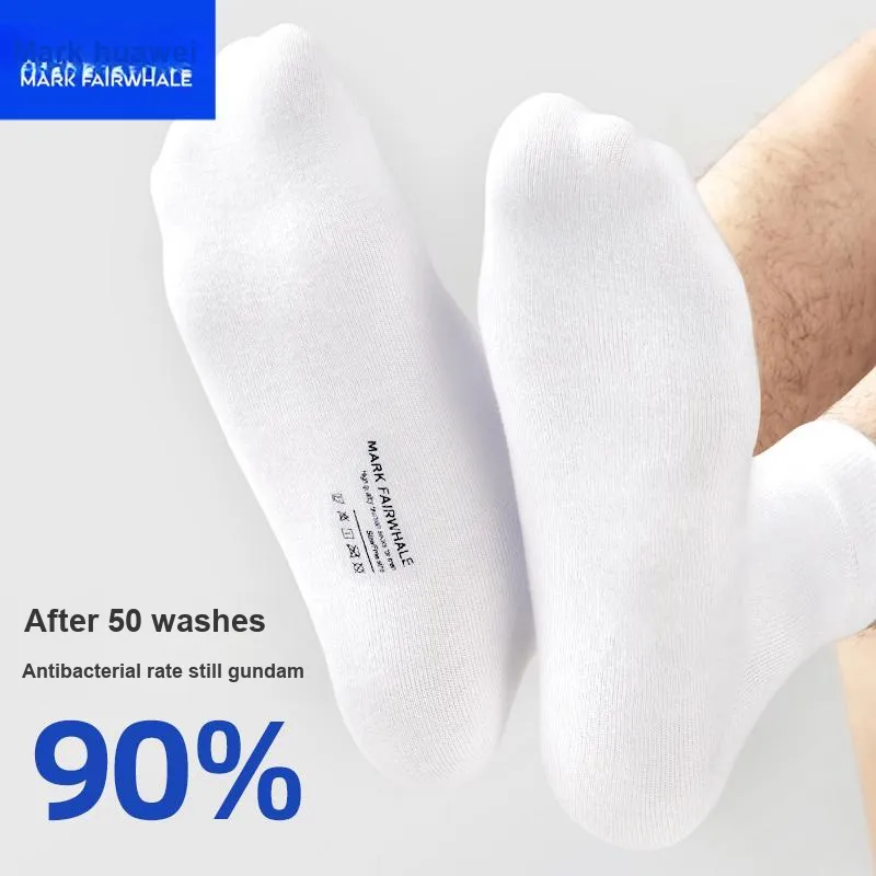 FAIRWHALE Mid Calf Socks Unisex 5 Pack-8