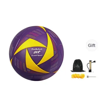 ProSelect Size 5 Soccer PU Seamless Thermal bonding Unisex Purple Yellow