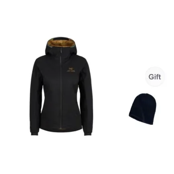 Arcteryx ATOM Puffer Jacket Women's Black Green And Gold - Includes Hats & Caps