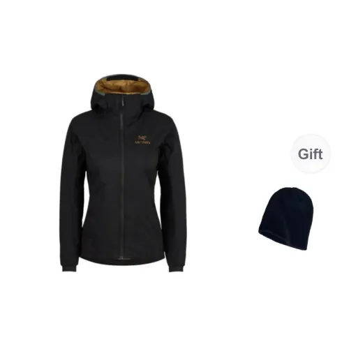 Arcteryx ATOM Puffer Jacket Women's Black Green And Gold - Includes Hats & Caps