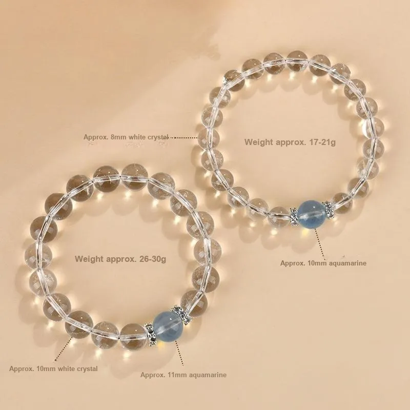 PUENTE White Crystal Bracelets Women's-3