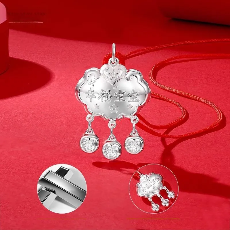 MIAOYINGE Sterling Silver 999 Necklaces Kids'-2
