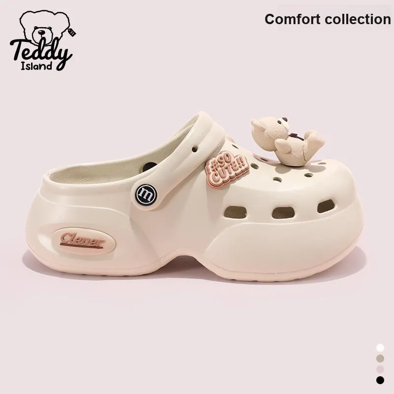TEDDY ISLAND Teddy Love Women's Summer Home Slippers Outerwear With Squashy And Bouncy Feeling Thickened EVA Base-3