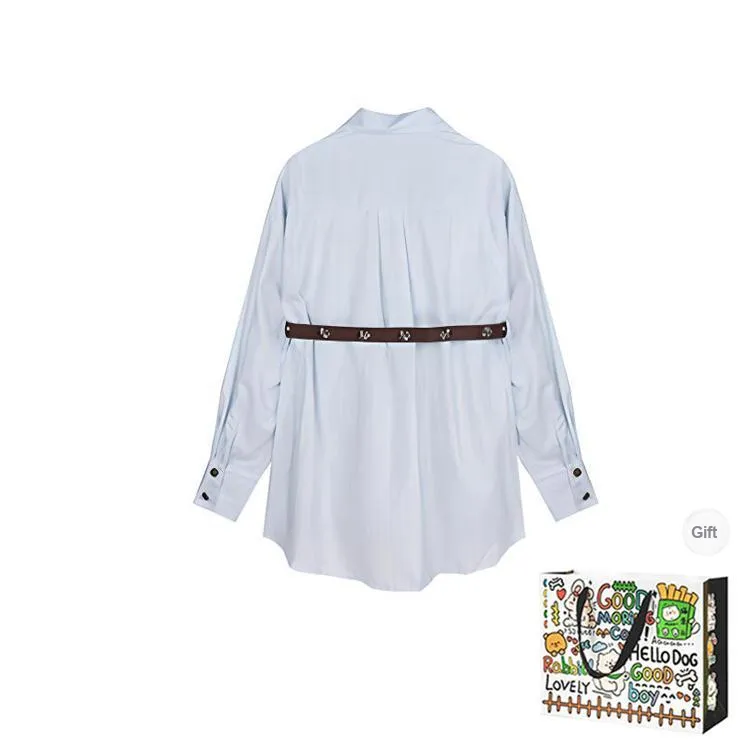 BVODE Long Sleeved Dress Women's Blue-1