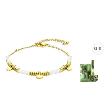 TIANWANG Stone Bracelets Women's White & Gold