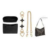 Black DuPont Paper+Black Four-Leaf Clover Extender Chain+Decorative Chain 45cm