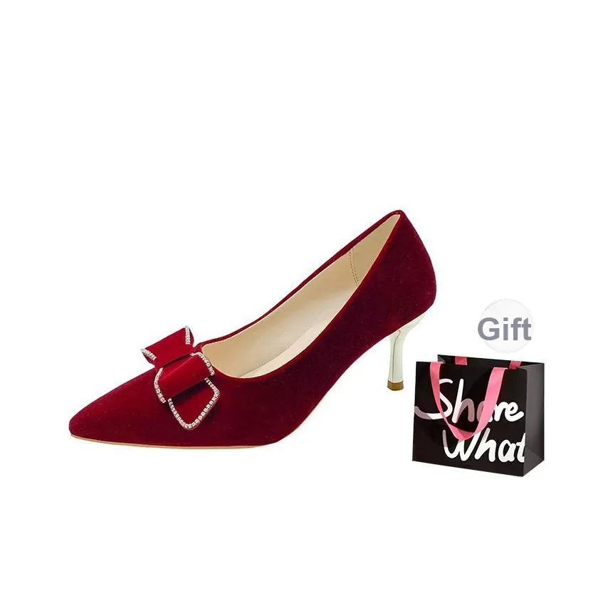 BIGTREE Узкий каблук Высокие каблуки Женские Красный