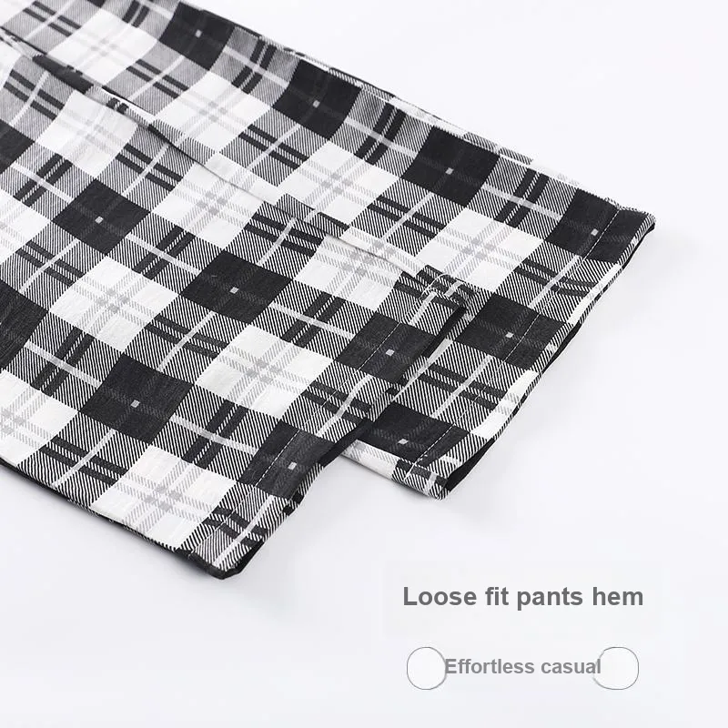 GOSO Pajama Pants Women's Black White-4