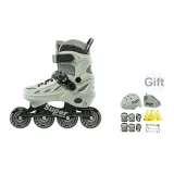[Double Buckle-Exclusive]Roller Skate Bags+Helmet+Protective Gear 6-Piece Set+Roller Skate Gift Package-Olive Green
