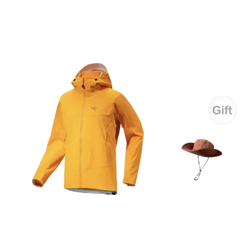 Arcteryx Windbreaker Jackets Men Eggy Orange - Includes Hat