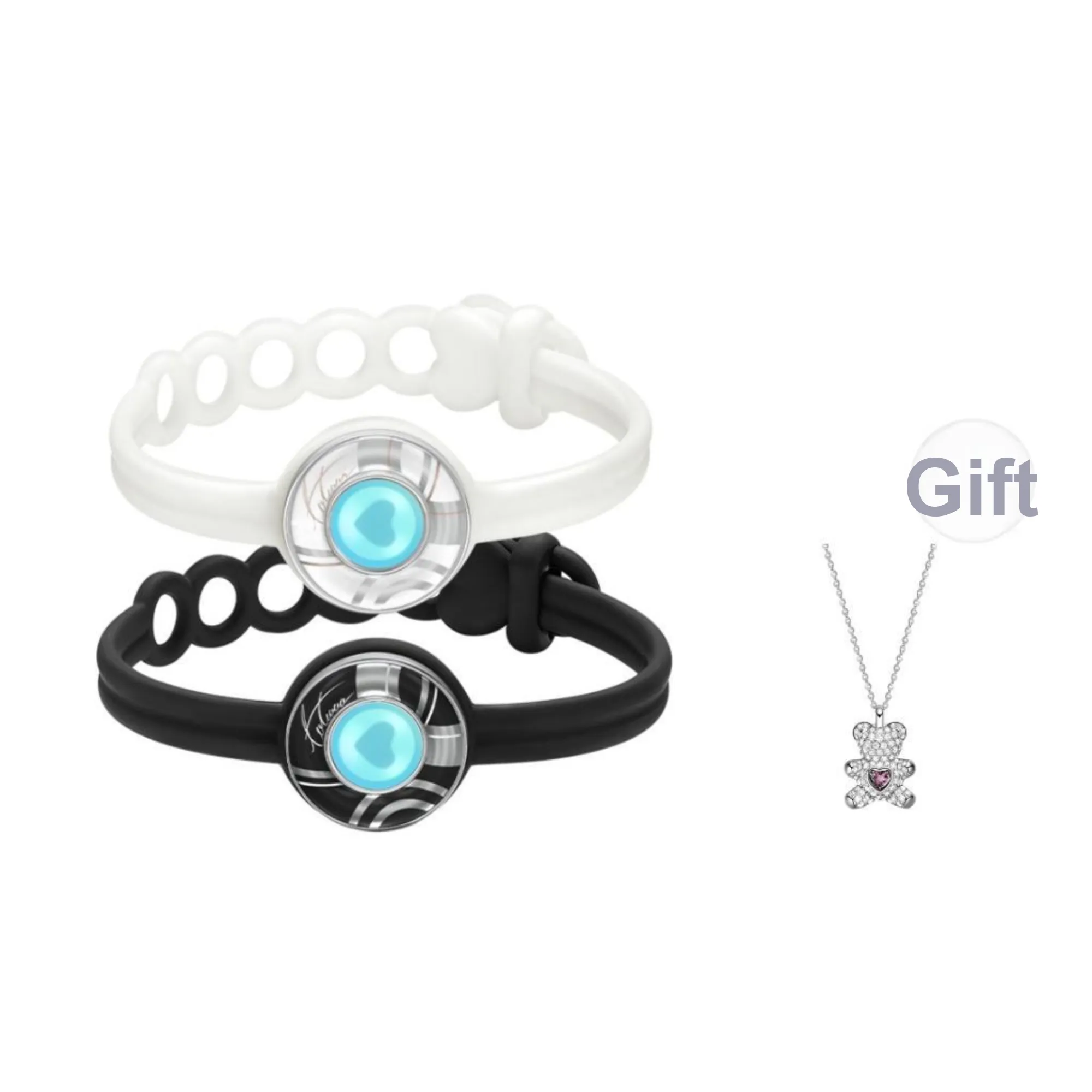 TOTWOO Silicone, Steel Bracelet Pair Unisex