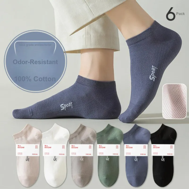 MIIOW No Show Socks Men's Mixed Color 6 Pack-1