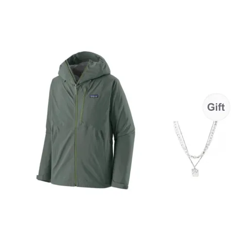 Patagonia Granite Crest Windbreaker Jackets Unisex Fir Green+Comes With Necklace