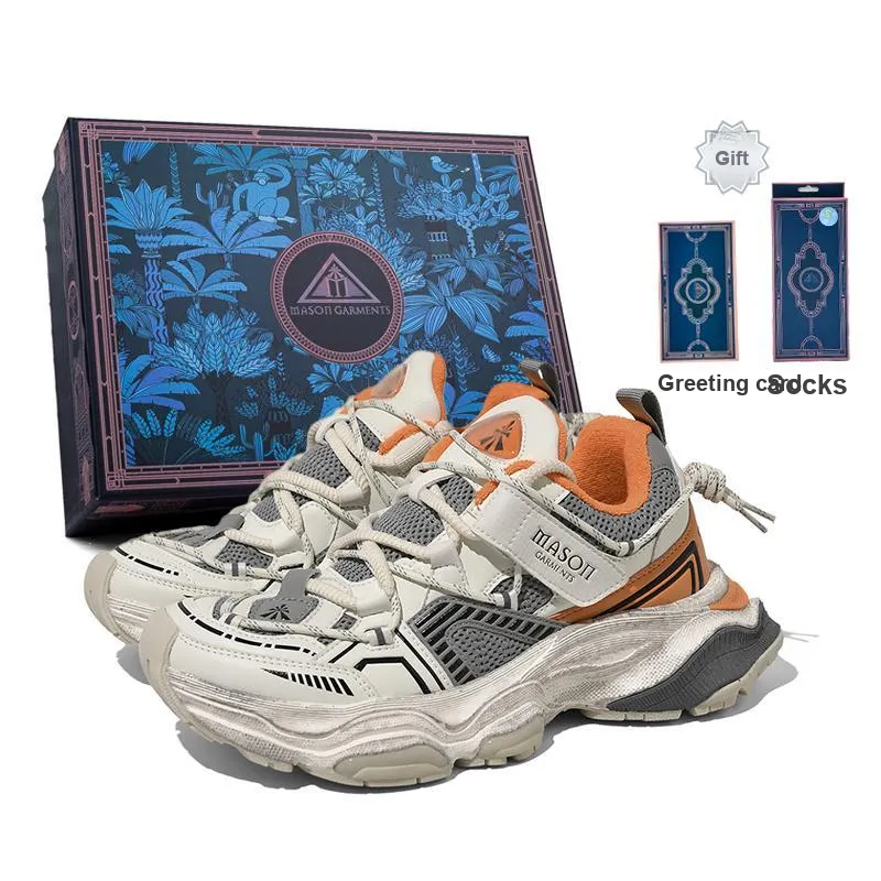 Masongarments Cushioned Wear-Resistant Height Increasing Low-Top Chunky Sneakers Unisex Box Limited Edition-6