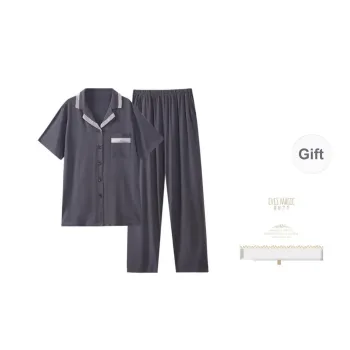 XIA.WA.ZHI.XIU Pajama Set Women's Gift Box Set Dark Gray