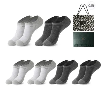SEPTWOLVES Ankle Socks Men's 6 Pack Gift Box Set+Shopping Bag