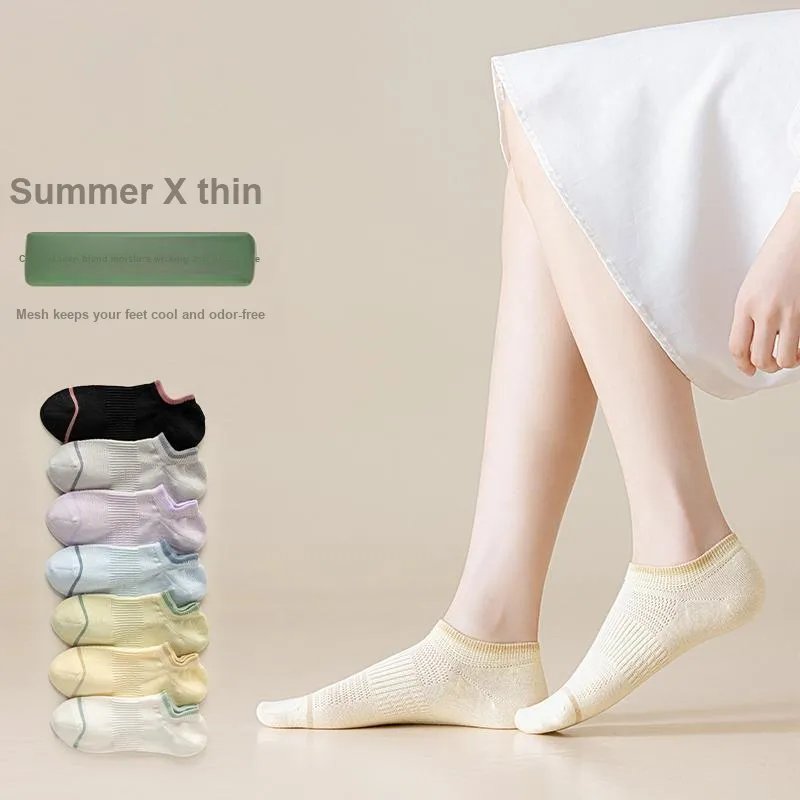 MIIOW No Show Socks Women's Shopping Bag 5 Pack-1