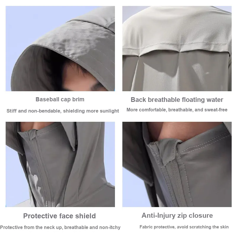 Anta Super Lightweight And Breathable Sun Protection Clothing Men's Cool Gray Green-1