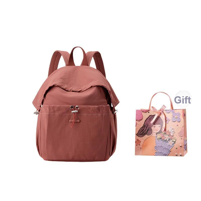 PARK DANCE Nylon Fabric Backpack Regular Unisex Multicolor-6
