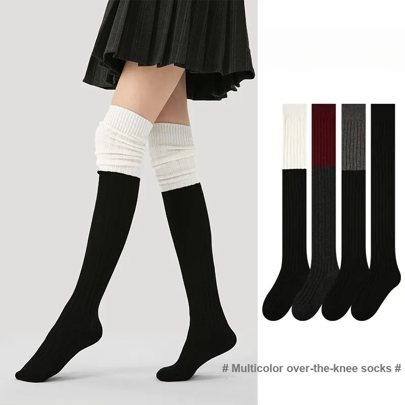 Vine Color Knee High Socks Unisex 3 Pack-1
