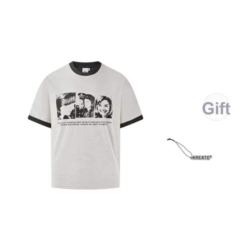 KREATE T Shirts Unisex Light Gray-0