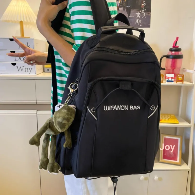 Meow In The Grass Nylon Backpack Unisex Multicolor-17