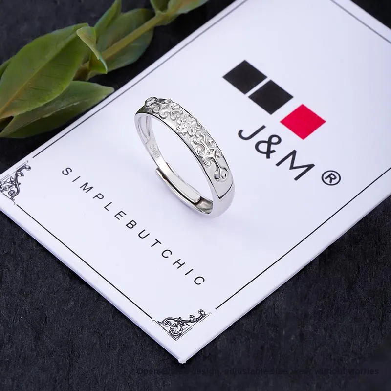 MAGICPOLE 999 Fine Silver Rings Men's Silver-6