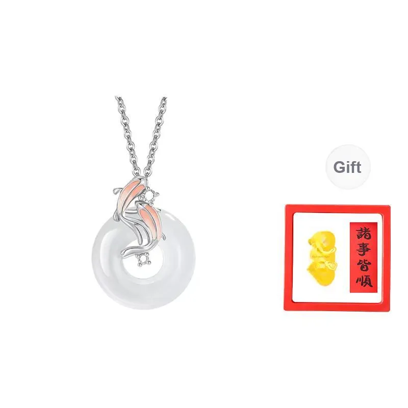 Zheng Tai Fook Chalcedony Necklaces Unisex-5
