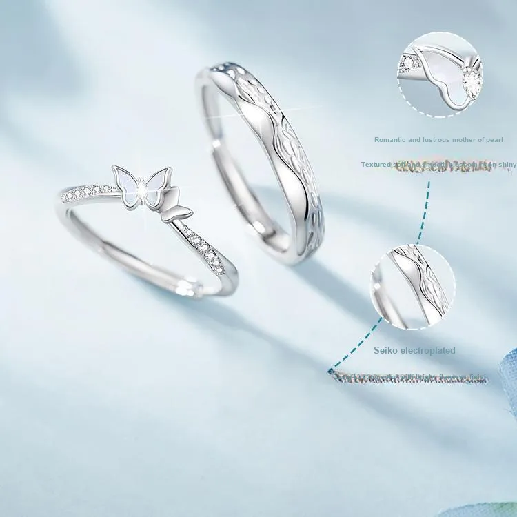 CLARKIA FLOWER S999 Fine Silver Rings Unisex-6