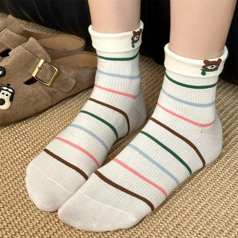 Moremoli Mid Calf Socks Women's 3 Pack-7