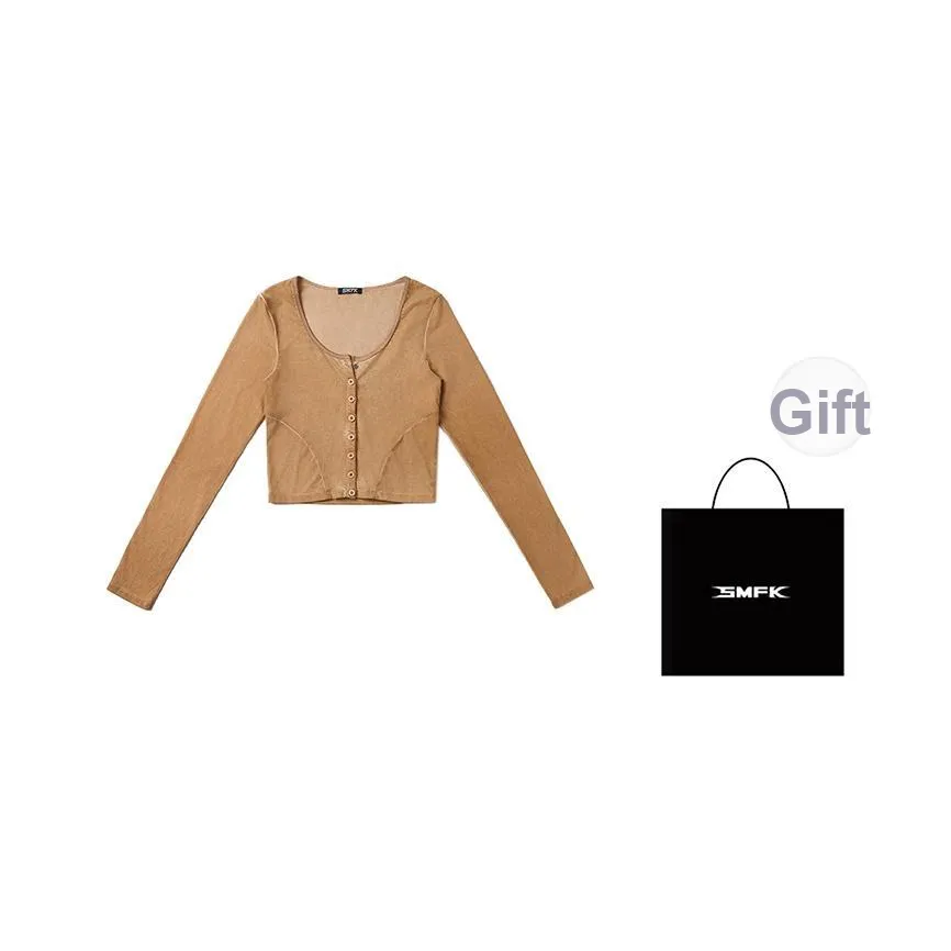 SMFK CROP TOP Женские Выцветший Пустыня