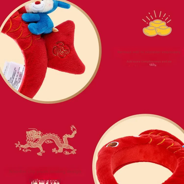 Disney Chip 'N Dale 2024 New Year Mickey Mouse Collection Headband With Koi Fish Design Doll Products-1