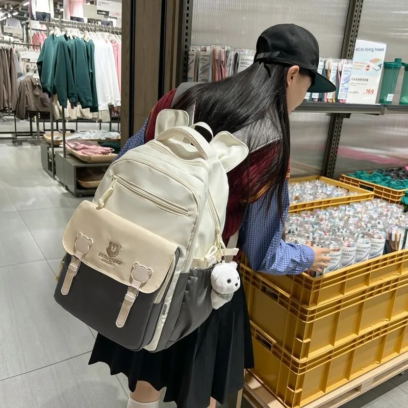 Alcohol Dragon Nylon Backpack Regular Women's Multicolor-14