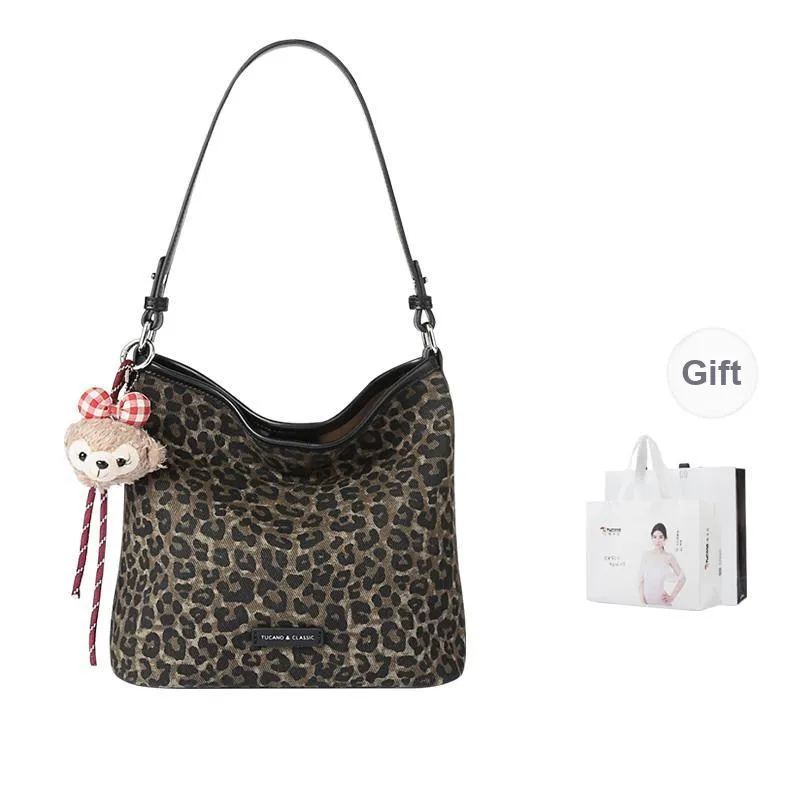 TUCANO Fabric With PU Shoulder Bag Regular Women's Coffee-0