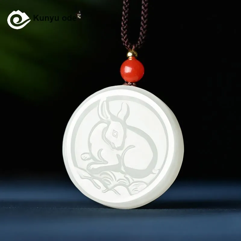 KUNYUYAO Pendants Pale Greenish White Jade Unisex-9