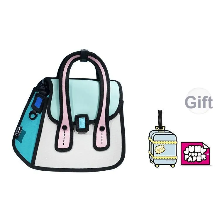 JumpFromPaper Сумка через плечо из коровьей кожи сумка на плечо обычная женская синяя зеленая