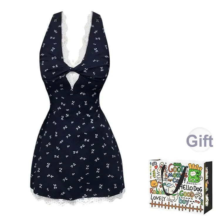 DEDY Sleeveless Dresses Women's Blue-0