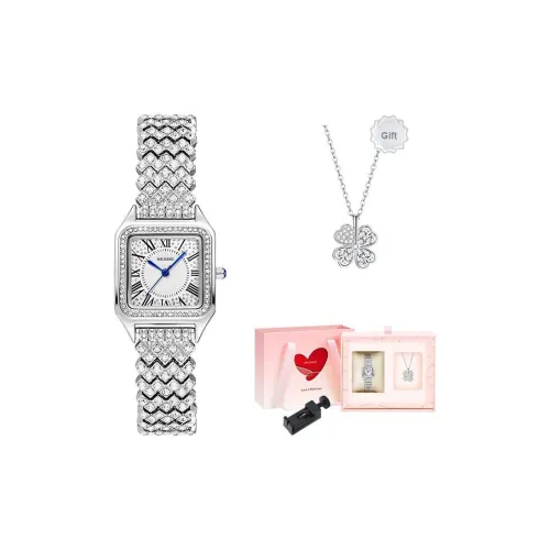 MELSMAO Маленький Квадратный Таблице Кварцевый Механизм Сплав Ремешок Часы Женские Часы Серебристый Циферблат