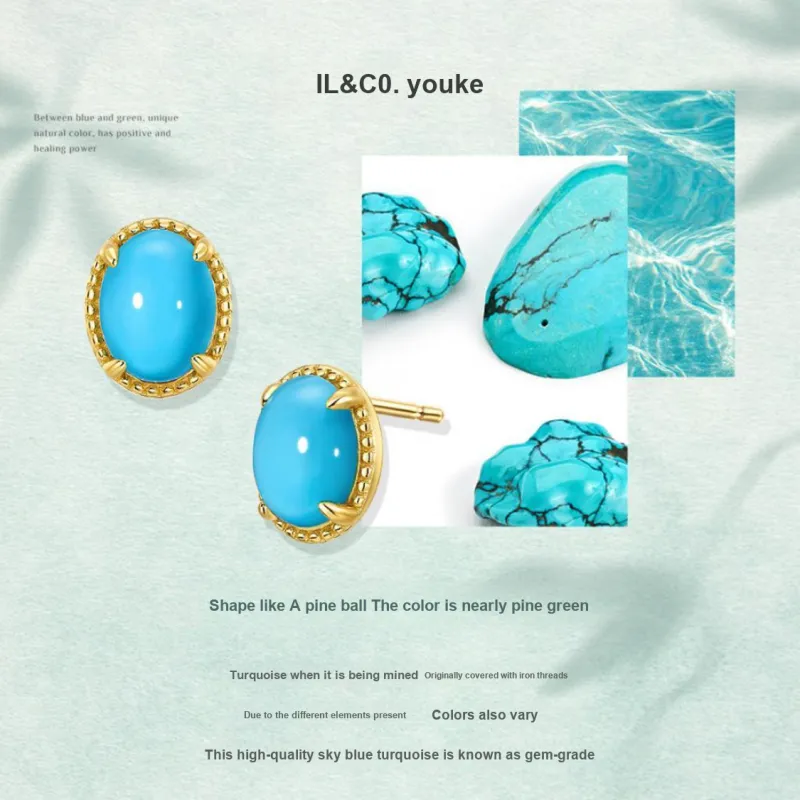 IL&CO. Turquoises Stud Earrings Women's-3