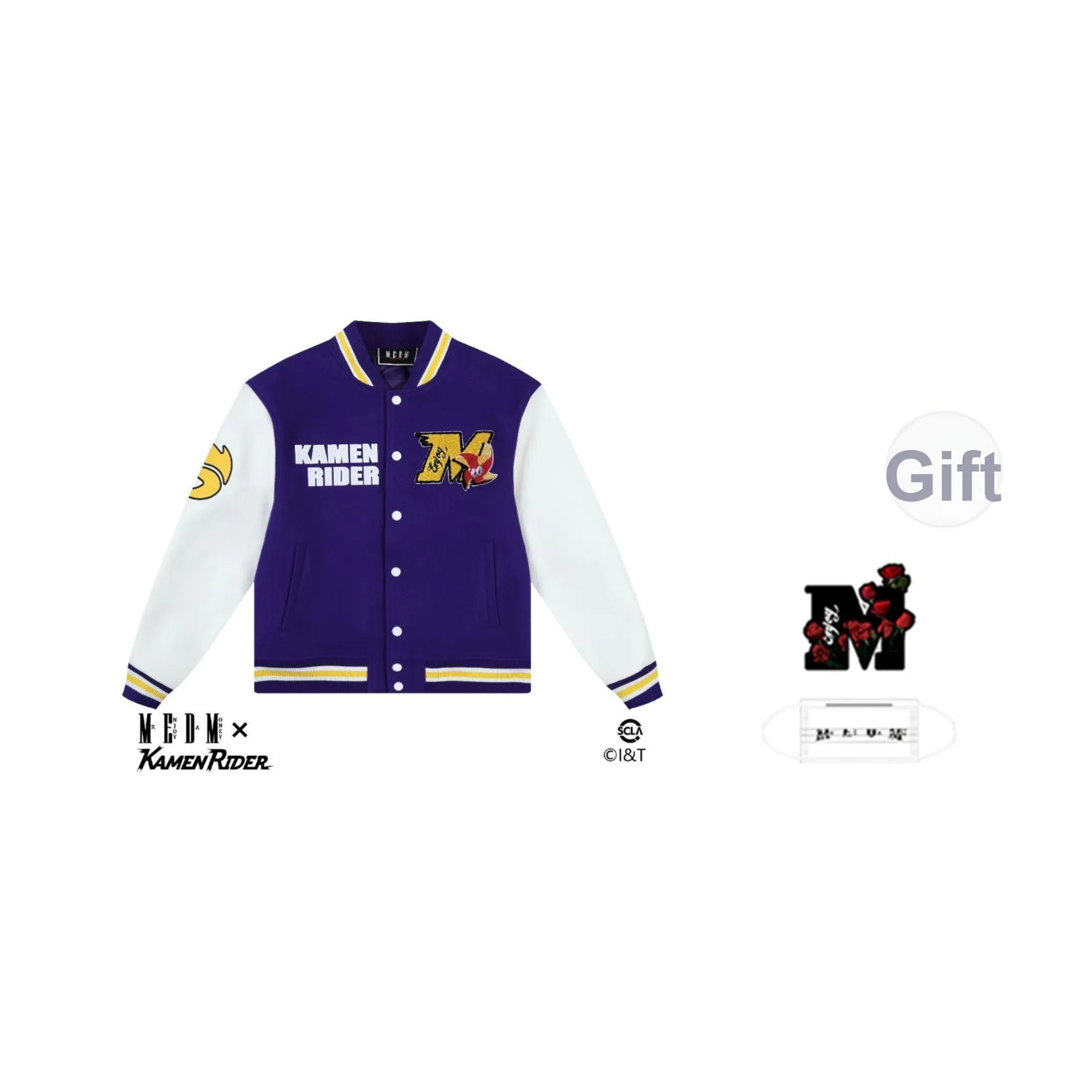 MR.ENJOYDA MONEY MEDMx Kamen Rider Collaboration Collection Baseball Jerseys Unisex Purple