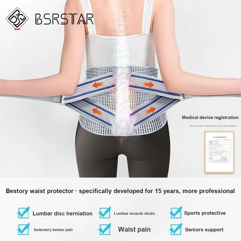 BESTRAY Back Support Braces Protective Rehabilitation Compression Unisex-3