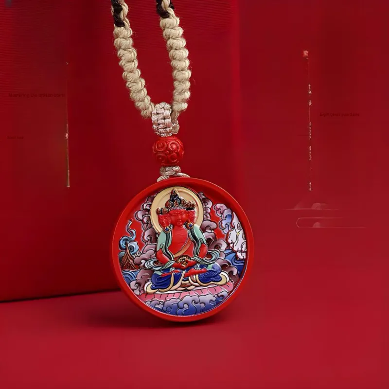 Sima Is Ethereal Reconstructed Cinnabar Pendants Unisex-29