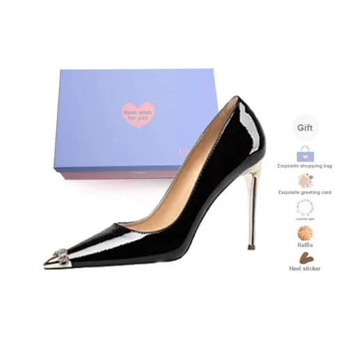Xingdiman Slim Heel High Heels Women's Black Gift Box Set