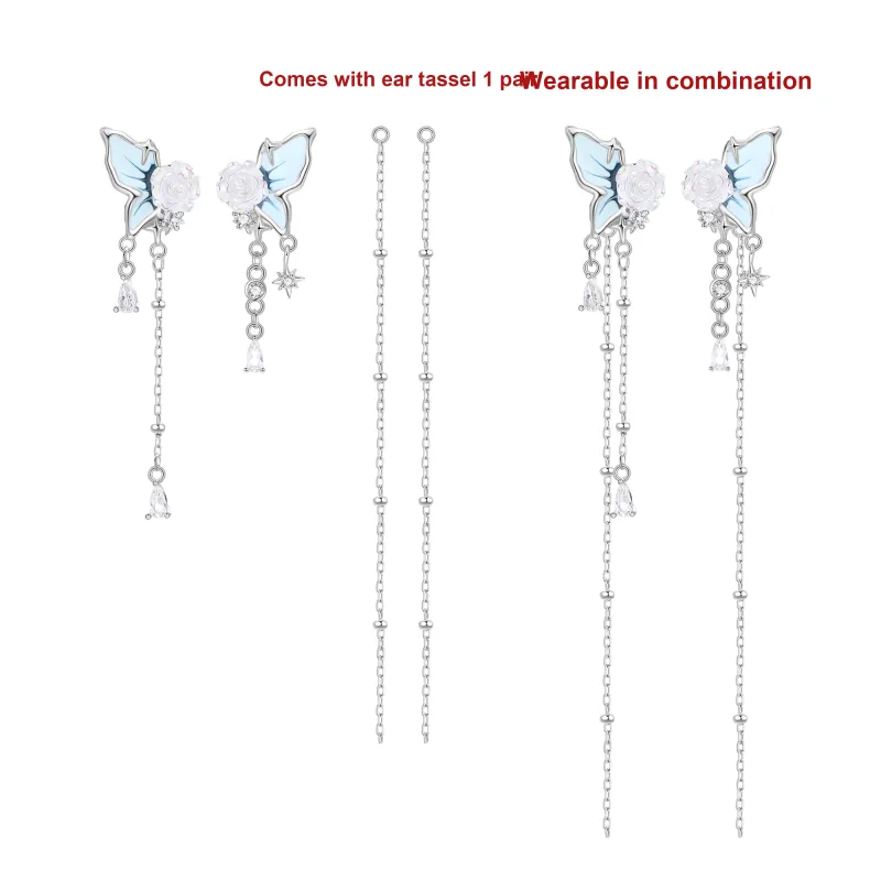 Lao Feng Xiang S925 Silver Earrings Women's-7