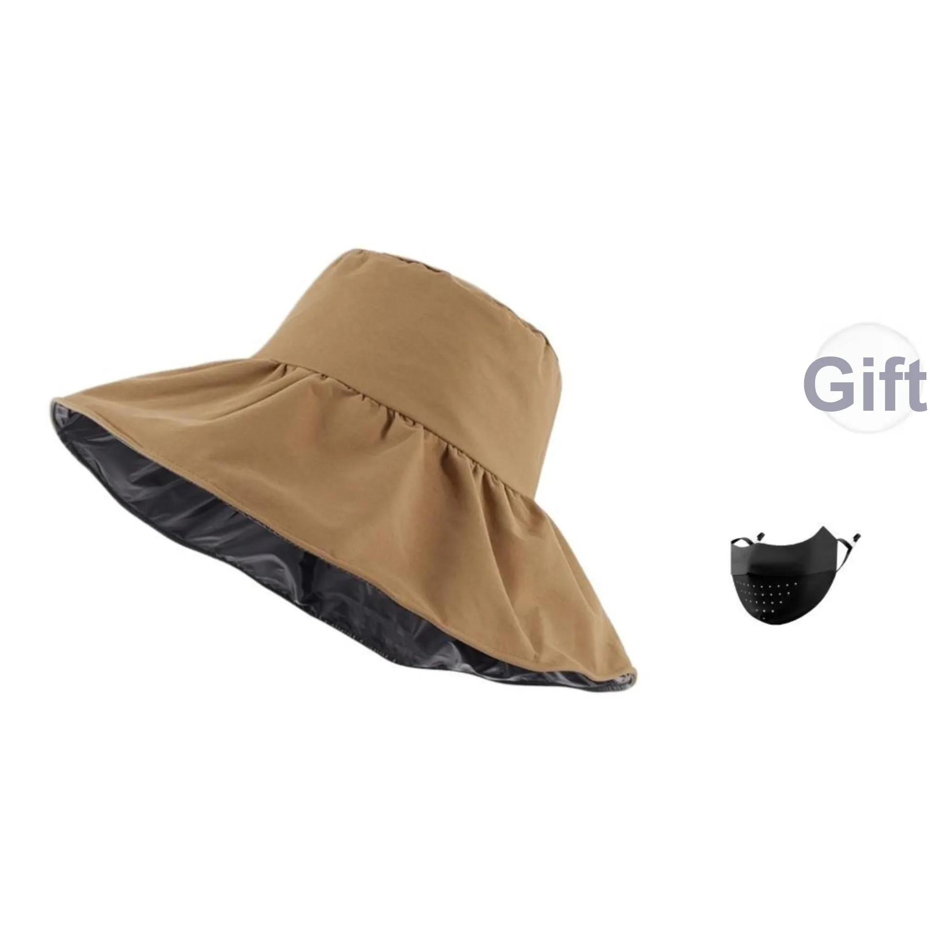 Yi Bu Kang UV Vinyl UV Protection Face Sized Bucket Hat Women's