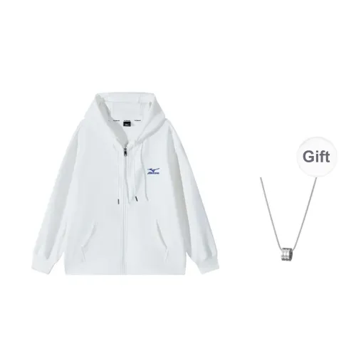 Mizuno Sweatshirt Unisex White Comes With Necklace